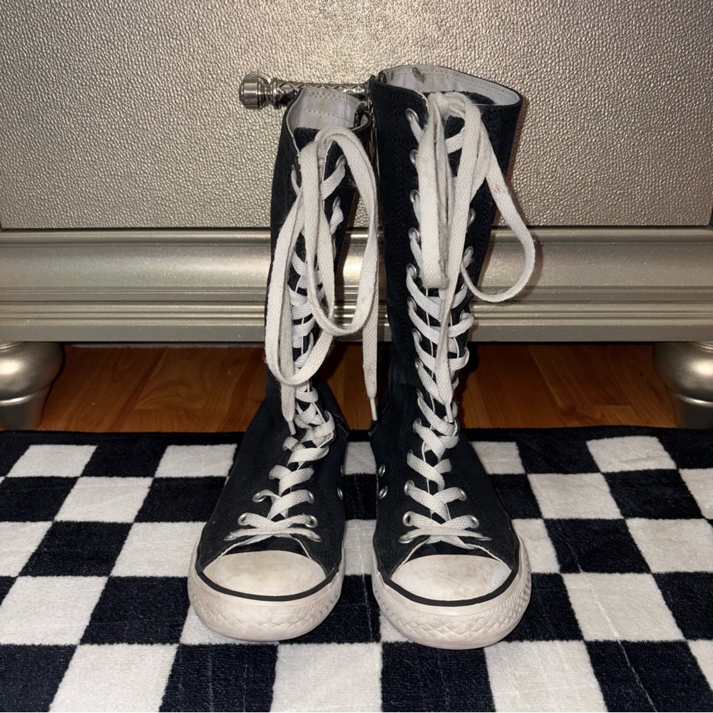 Converse kids knee high shoes